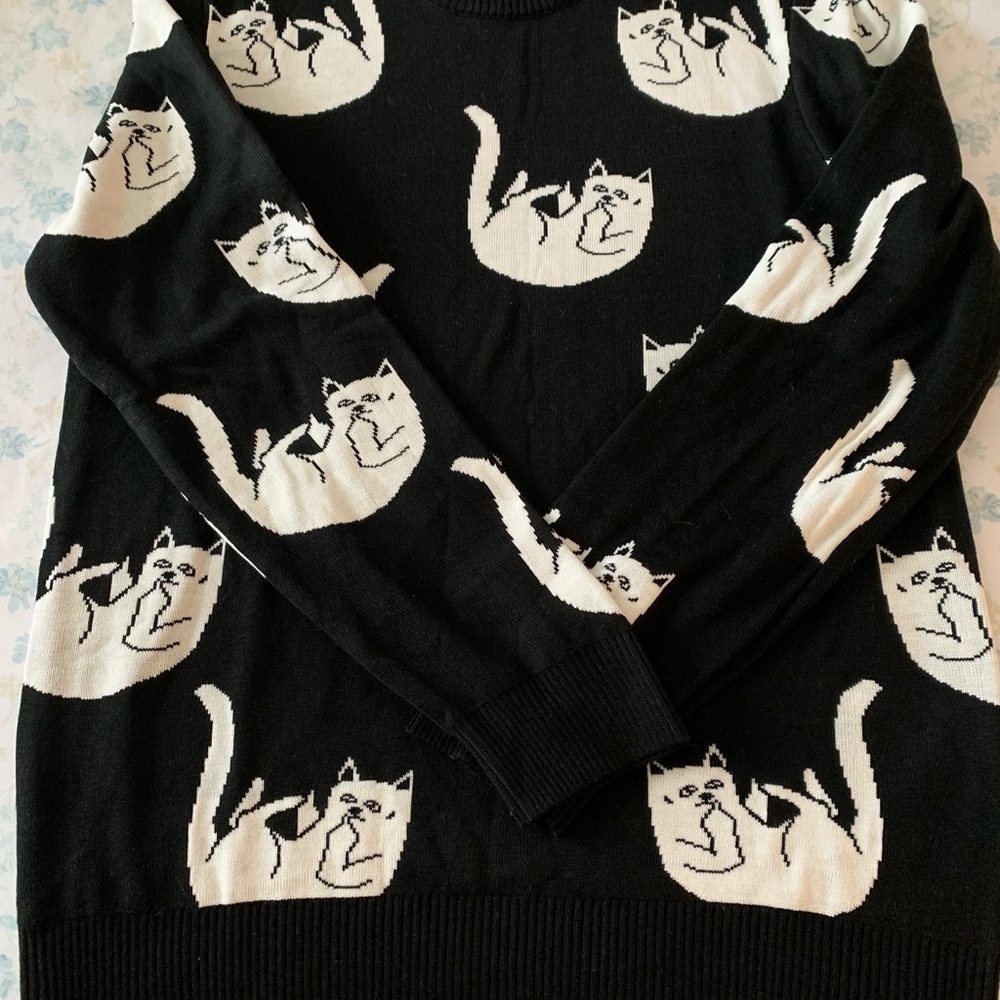 RIPNDIP Falling For Black Sweater (size Large) - Picture 1 of 8